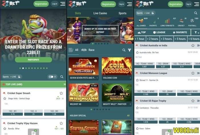 Apps ฟรีที่สุดในประเทศไทย 22bet เว็บไซต์
